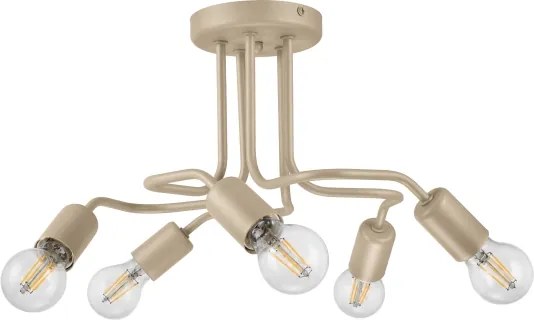 Felületre szerelhető CHARLIE csillár 5xE27/15W/230V, bézs