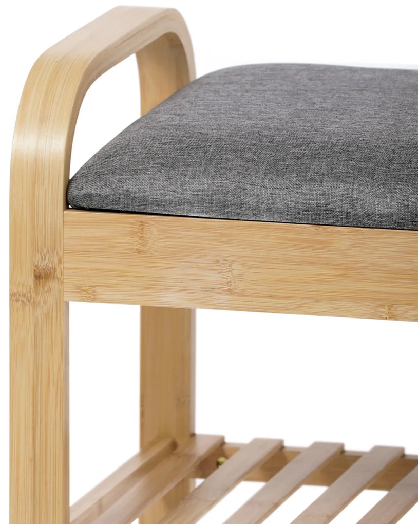 Autronic DR-N1016 GREY2 cipőtartó zsámollyal, 91 x 51 x 34 cm