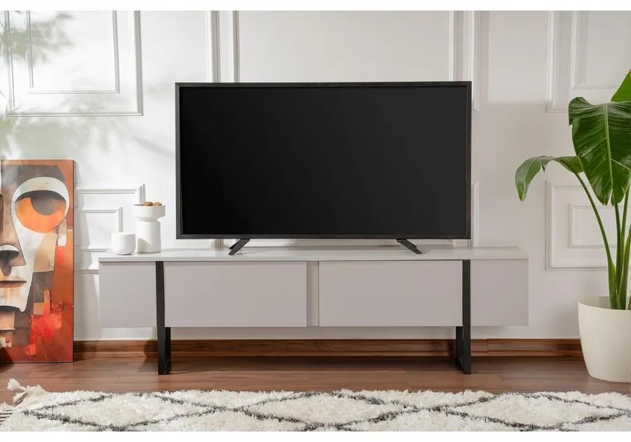 TV szekrény Serenity - Grey, Fekete