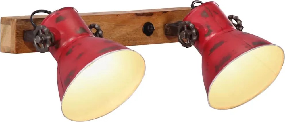 vidaXL kopott piros fali lámpa 25 W 45x25 cm E27