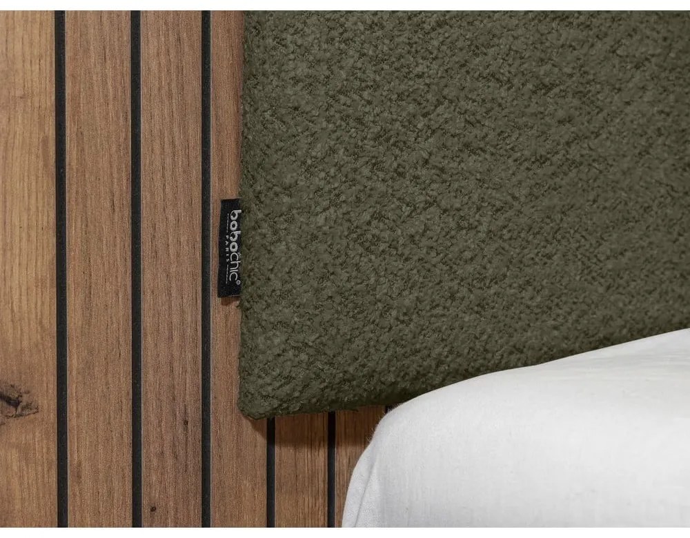 Zöld franciaágy ágyráccsal 160x200 cm Lior – Bobochic Paris