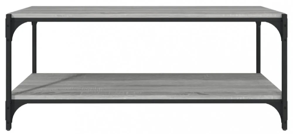 szürke sonoma színű szerelt fa és acél TV-szekrény 100x33x41 cm