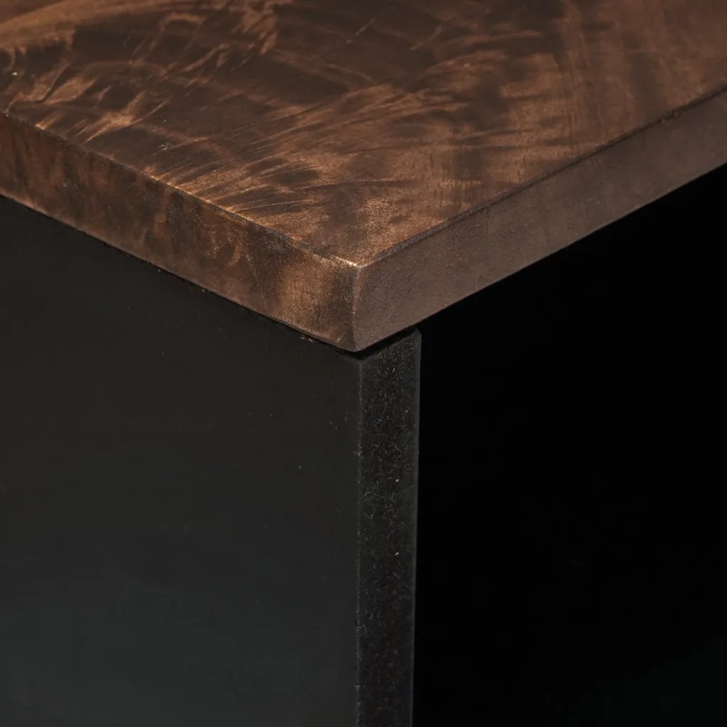 TV Szekrény – 80 x 31,5 x 46 cm Tömör Fa és Műgyanta