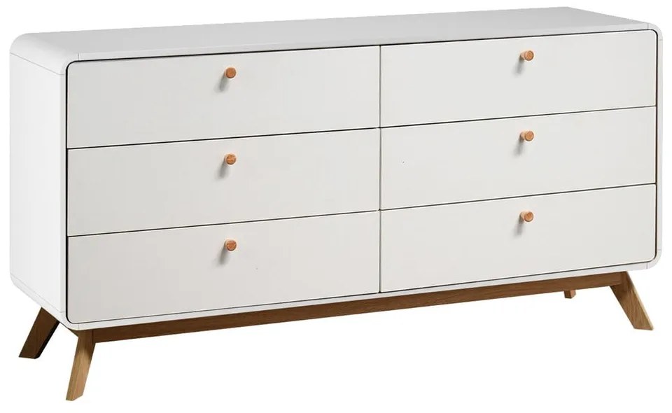 Fehér alacsony komód 150x74 cm Caitlin – Støraa