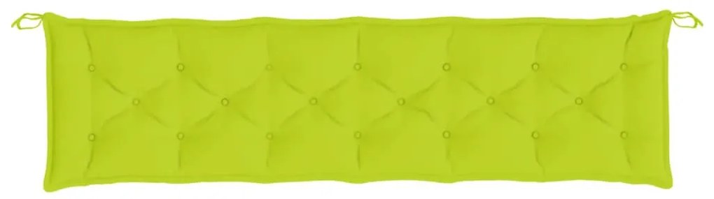 2 db élénkzöld oxford szövet kerti padpárna 200 x 50 x 7 cm