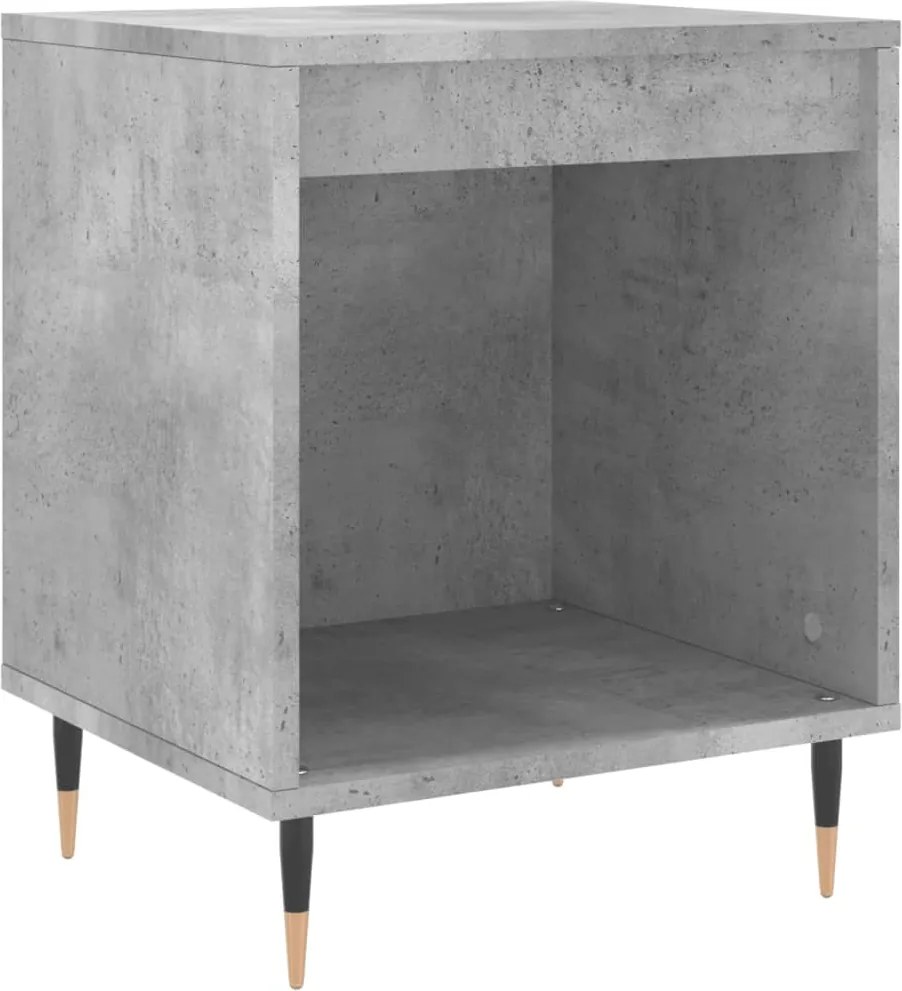 vidaXL betonszürke szerelt fa éjjeliszekrény 40x35x50 cm