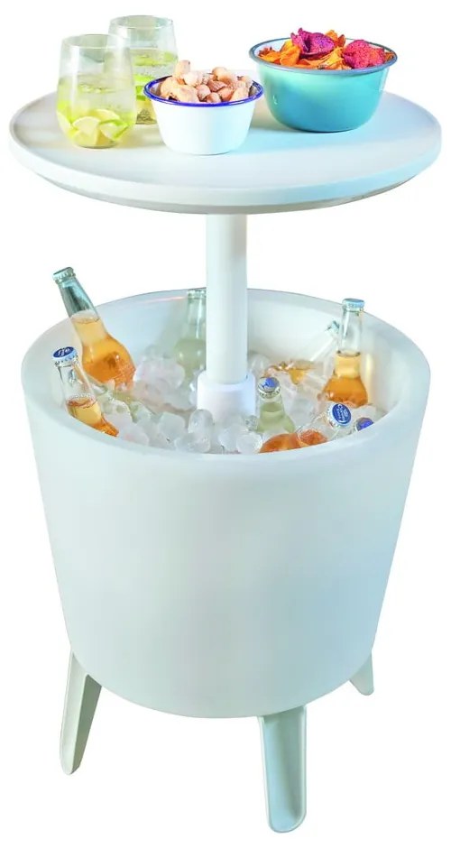 Kerek kerti asztal jégtartóval 49.5x49.5 cm Illuminated cool – Keter