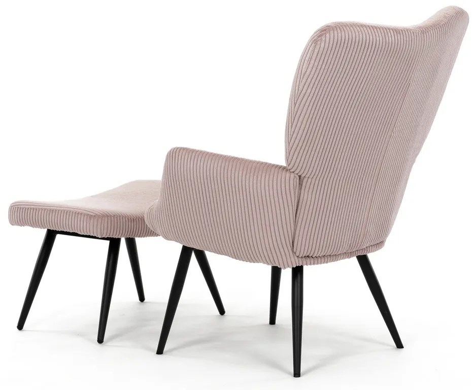 Pihenőfotel lábtartóval L7285 PINK6, rózsaszín