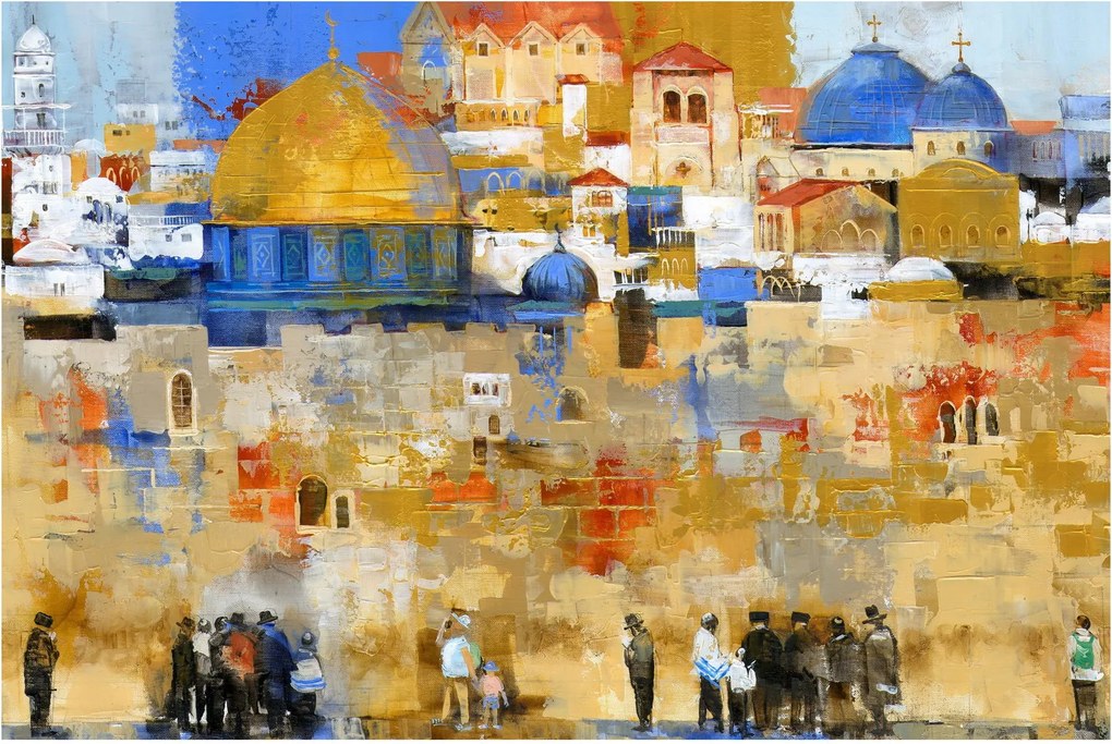 Kép - siratófal, Jerusalem, Israel (90x60 cm)