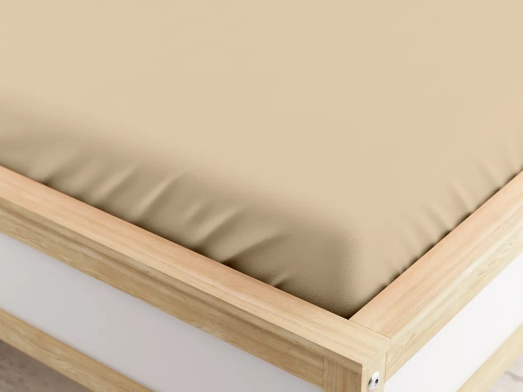 Jersey MICRO bézs lepedő 90x200 cm