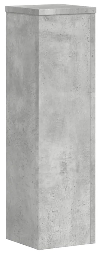 2 db betonszürke szerelt fa növénytartó állvány 17 x 17 x 60 cm