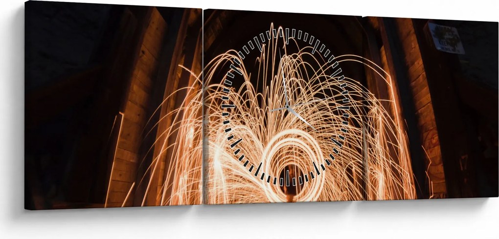 Kép - Fényes show a síneken (órával) (90x30 cm)
