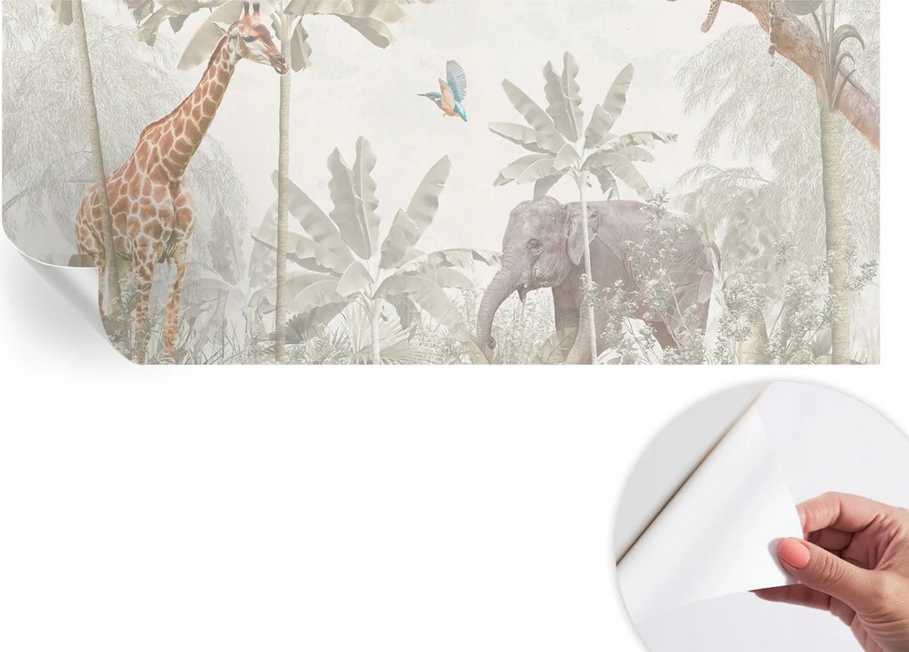 Mosható öntapadós fotótapéta étkezőbe Trópusi oázis 250x104 cm