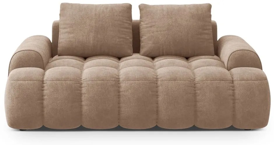 Világosbarna bársony kanapé 175 cm Linz – Cosmopolitan Design