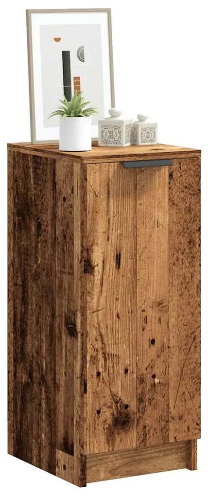 antik fa színű szerelt fa cipősszekrény 29,5x35x70 cm