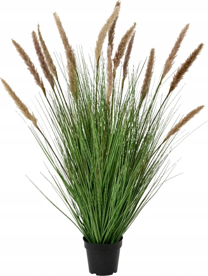 Műnövény Pampas Fű barna dekoratív cserépben 110cm