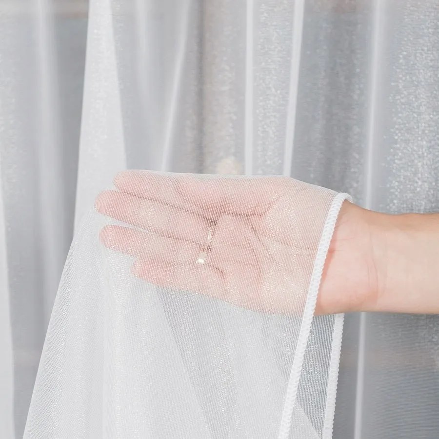 Mg 244 Dekorációs Függöny ólommal, fehér, villanófényes 330cm 0,5m