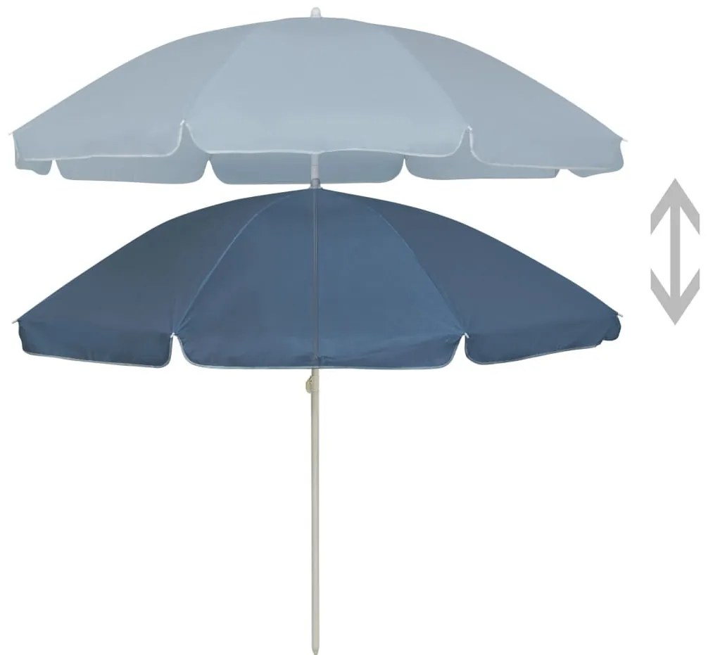 kék strandnapernyő 240 cm