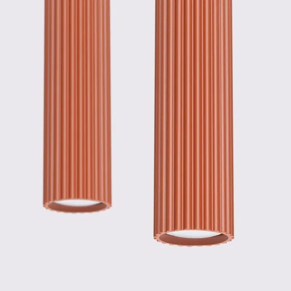 Sollux SL.1631 - Csillár zsinóron KARBON 2xGU10/10W/230V piros