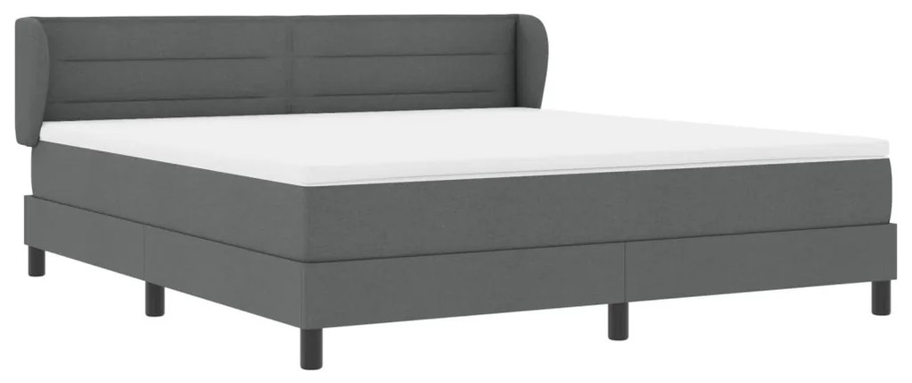 Boxspring Ágy Matrac Szürke 180x200 cm Anyag
