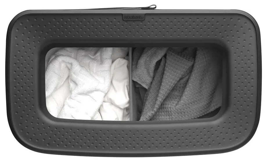 Matt fekete fém szennyeskosár 90 l Bo Hi – Brabantia