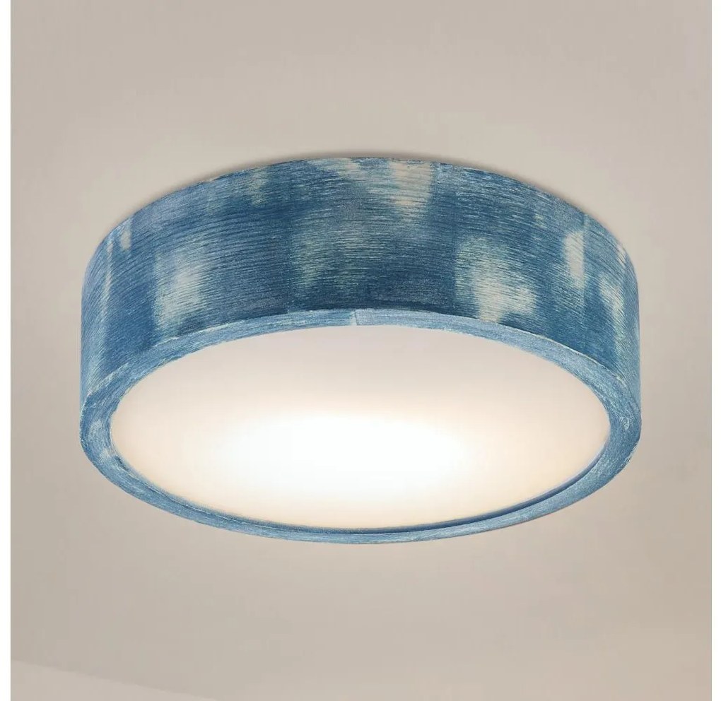 Brilagi - PINO mennyezeti lámpatest 1xE27/15W/230V, fenyő/kék, átm. 27,5 cm