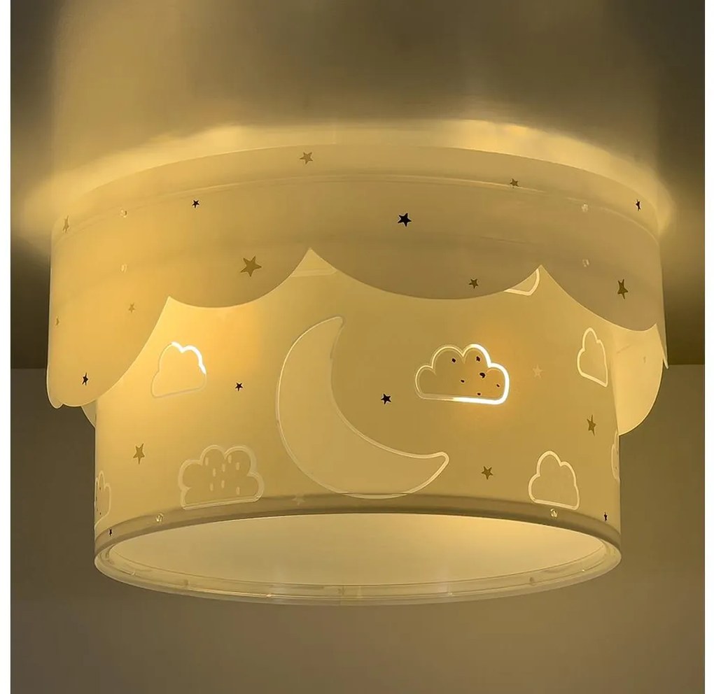 Dalber 61236E - Gyermek mennyezeti lámpa MOON 2xE27/60W/230V szürke