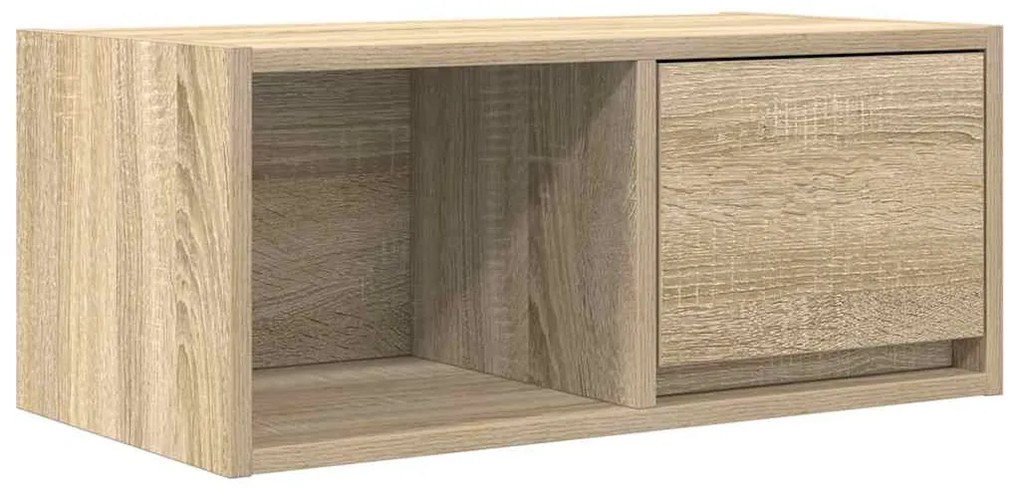 2 db sonoma tölgy színű szerelt fa TV-szekrény 60x31x25,5 cm