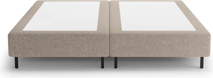 Bézs kárpitozott franciaágy ágytámla nélkül 160x200 cm Whale – Micadoni