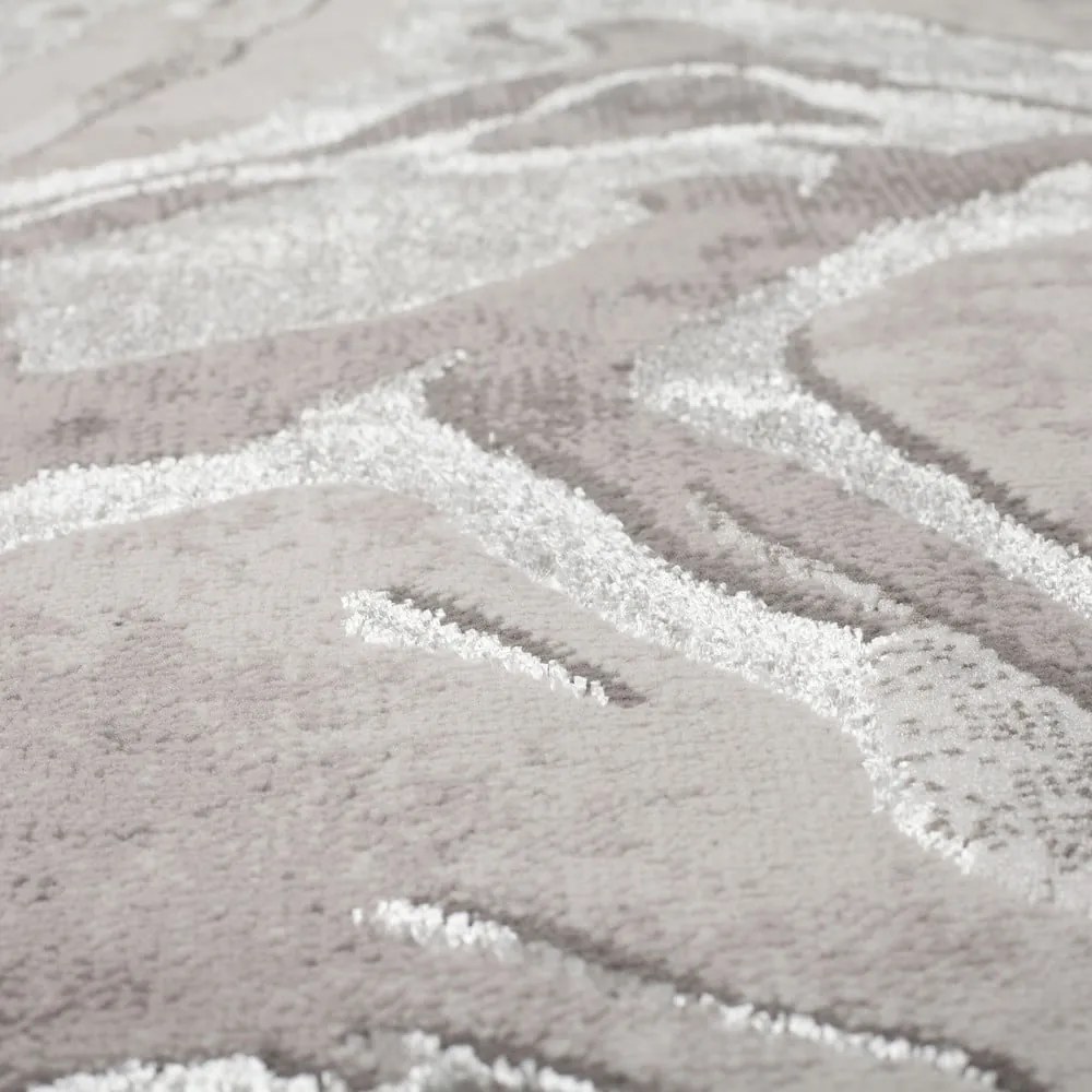 Szürke-ezüstszínű szőnyeg 300x400 cm Marbled – Flair Rugs