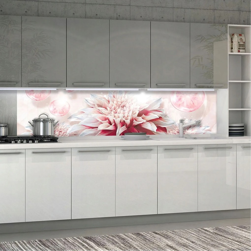 Fotótapéta Rózsaszín dáliák az elegancia és a fény szféráiban 250x60 +ragasztó