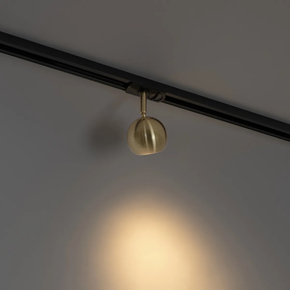 Modern 1 fázisú sínlámpa fekete arannyal - Gissi