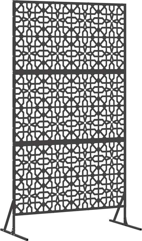 vidaXL Magánszféra Képernyő Fekete 100 x 50 x 180 cm Acél