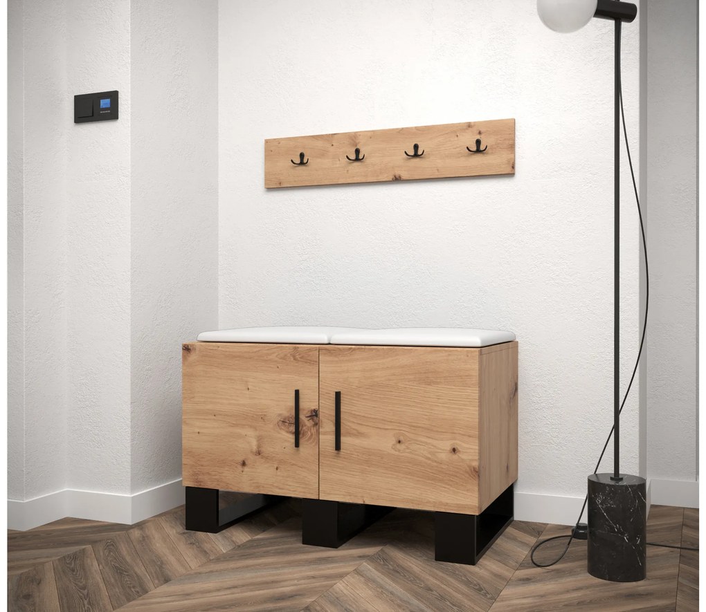 Előszobabútor Amanda 21 (artisan tölgy + fehér). 1086044