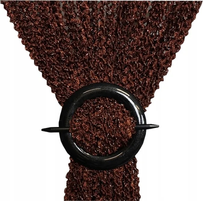 Függöny spagetti göndör bárány mintás függöny 140x180 cm magas barna