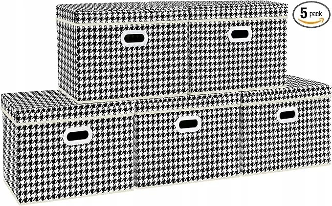 Fedéllel ellátott dobozok Összecsukható Mosható 5 db