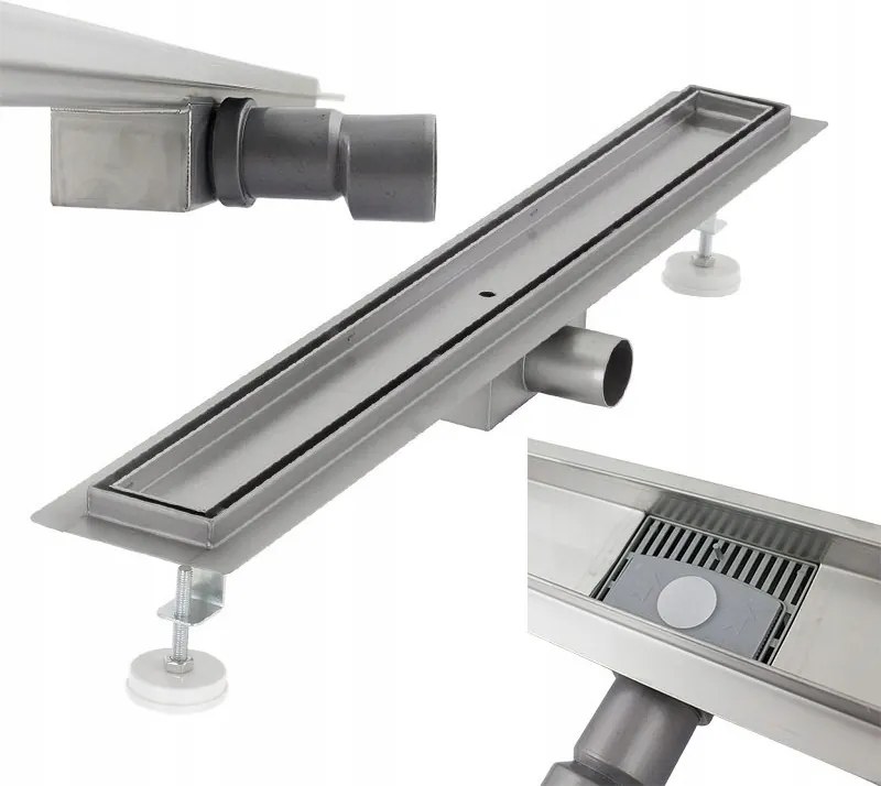 Befliesbar Lineáris lefolyó szifonnal zuhanytálca acél 110c