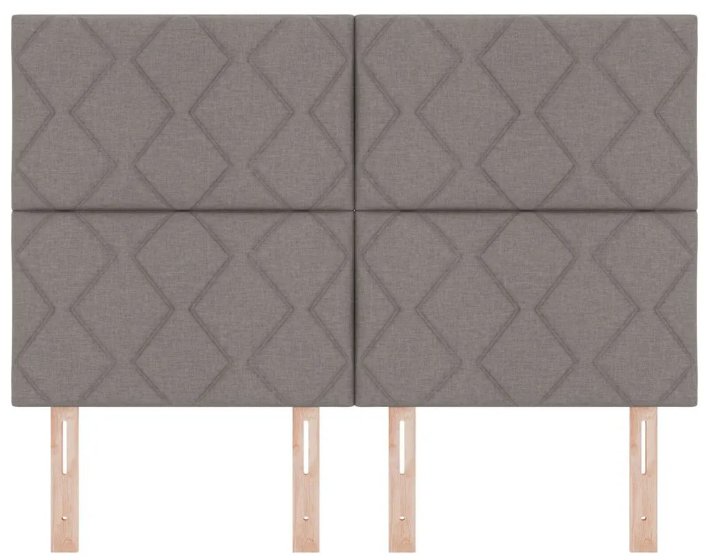 Fejtámla gyémánt blokkokkal tervezett taupe színben, 140 cm textil