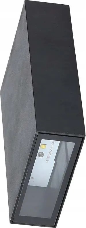 Kültéri kerti fali lámpa Led felső alsó modern fekete V-tac