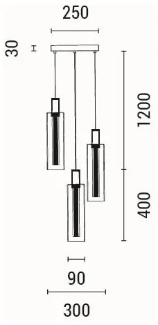 LED Csillár zsinóron LED/21W/230V 3000K