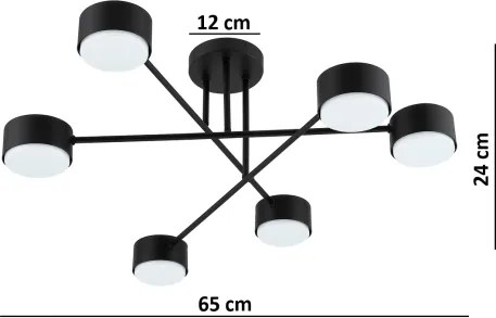 Brilagi - LED felületre szerelhető csillár MONO 6xGX53/12W/230V fekete