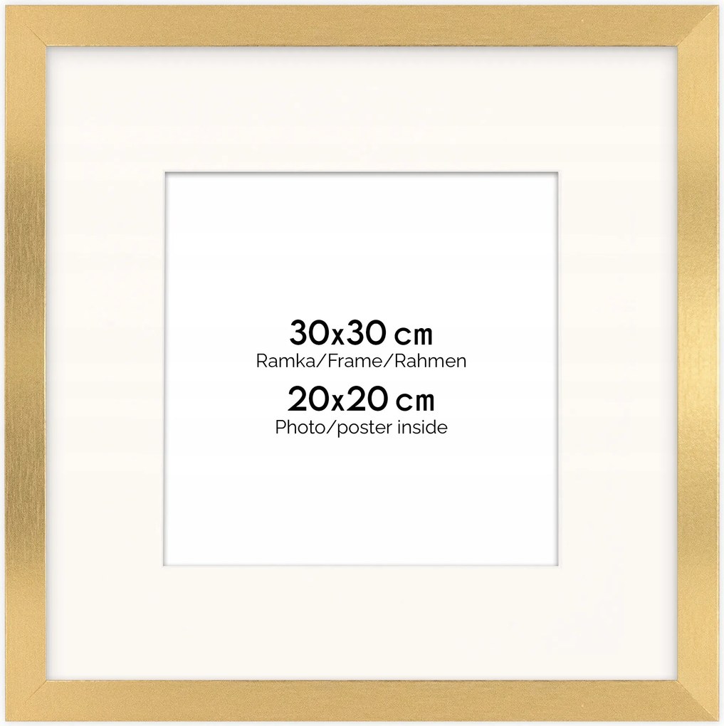 Arany képkeret Hen Pass Z 30x30 cm passe partout (20x20 cm)