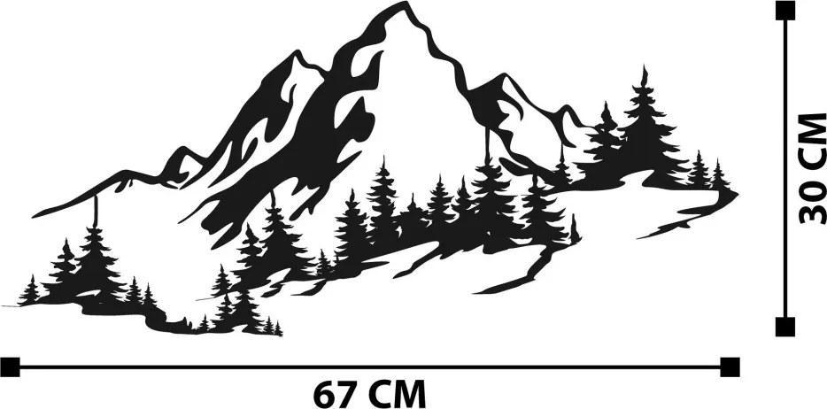 Mountain 3 fém faldekoráció