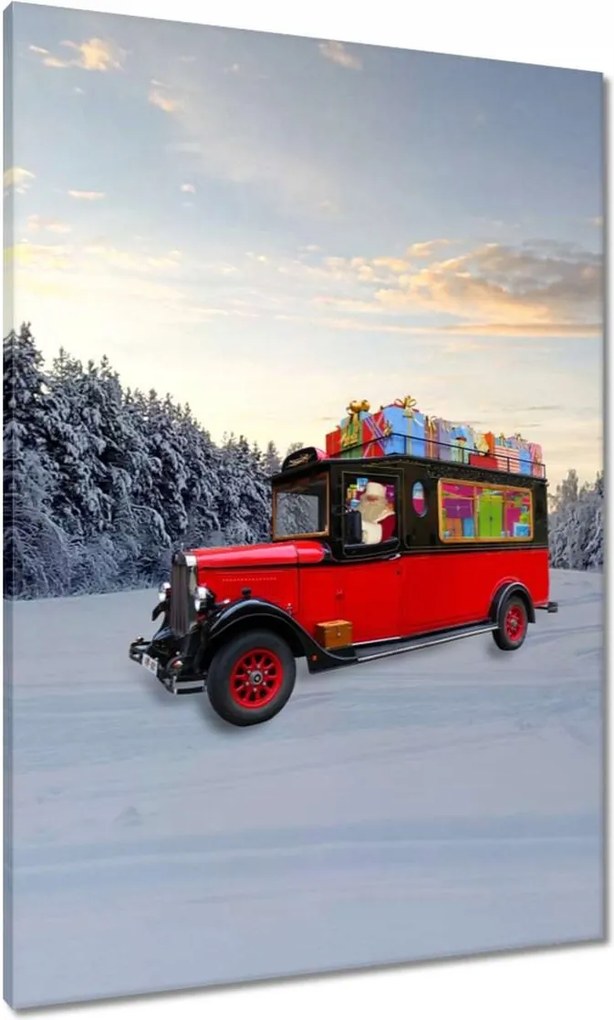 Vászonkép 70x100 Mikulás Lappföld