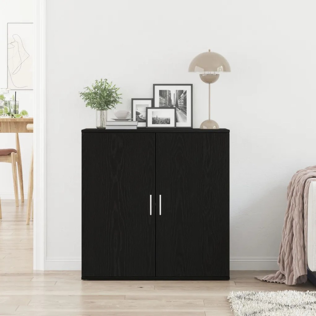 Fekete tölgy oldalbüfé 79x38x80 cm Szerelt fából