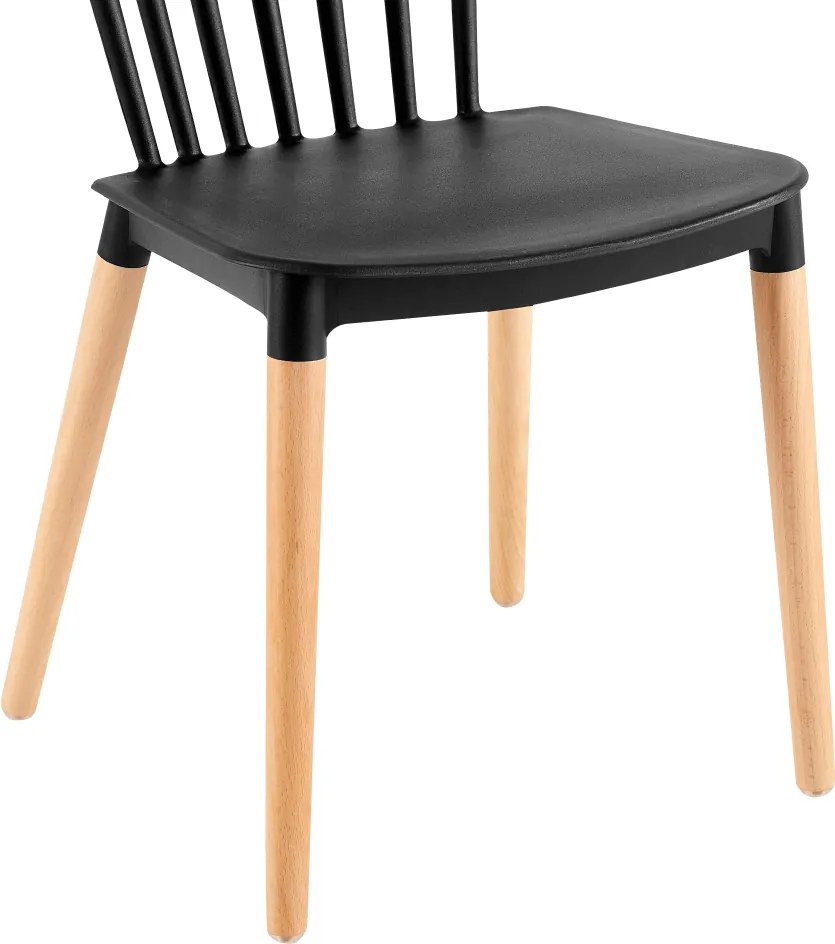 Étkezőszék, fekete/bükk, ZOSIMA