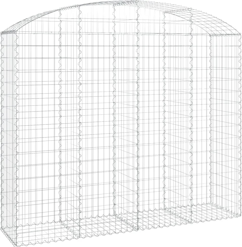 vidaXL íves horganyzott vas gabion kosár 200x50x160/180 cm