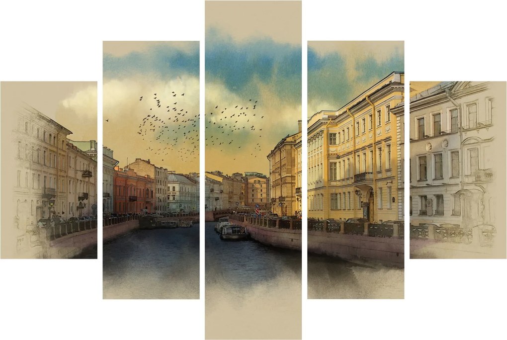 Kép - Moyka, folyó, St. Petersburg, Oroszország (150x105 cm)