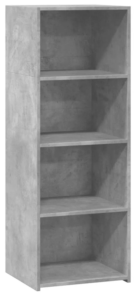 betonszürke szerelt fa magasszekrény 45 x 41 x 124 cm