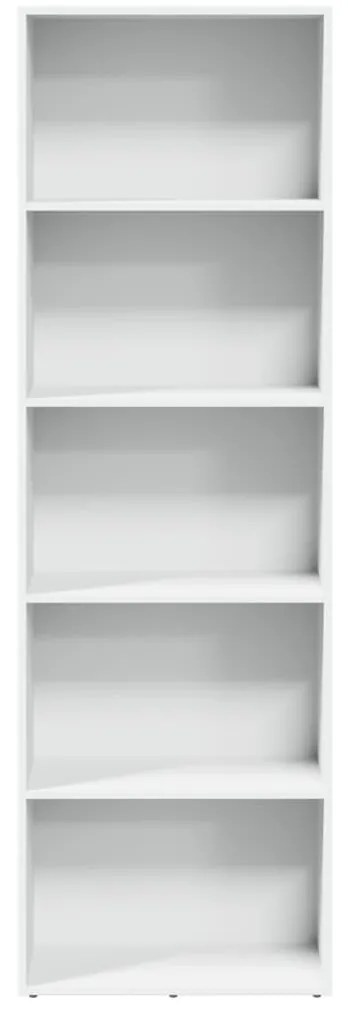 fehér szerelt fa könyvespolc 60 x 30 x 189 cm